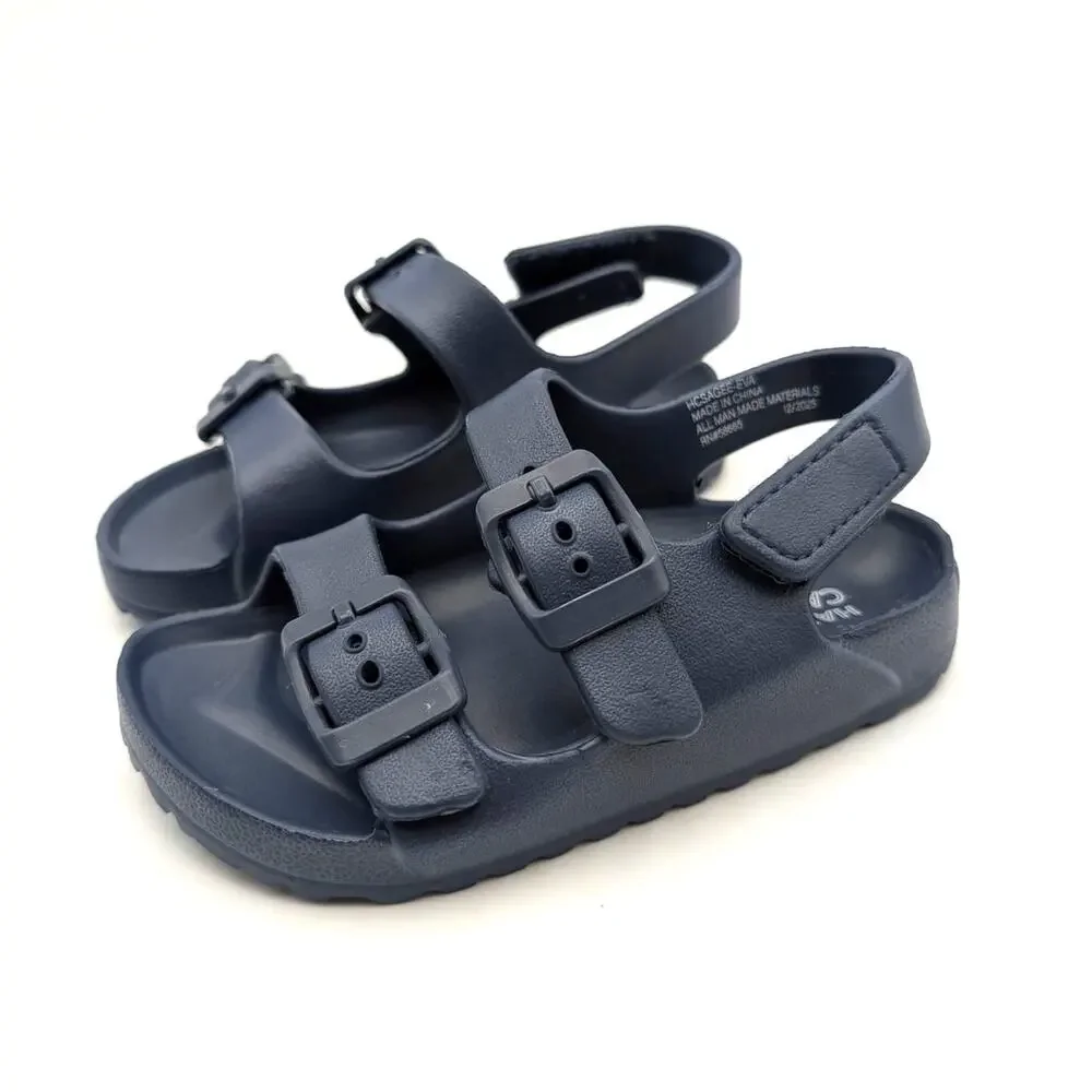 Harper Canyon Sage Open Toe Sandals Adjustable Buckle Kids' Navy Size US6